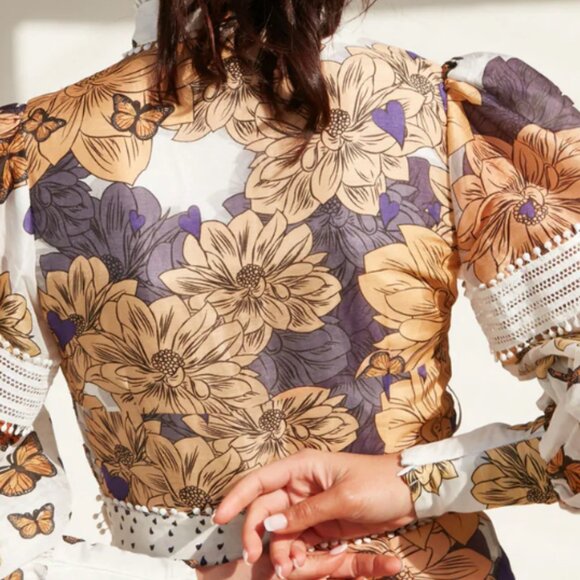 Monarch Maxi Dress in Orange - Picture 3 of 13